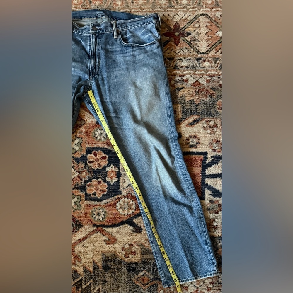 Vintage Y2K Polo Ralph Lauren Authentic Dungarees Jeans Men’s 36x30 Blue Denim - Picture 7 of 10
